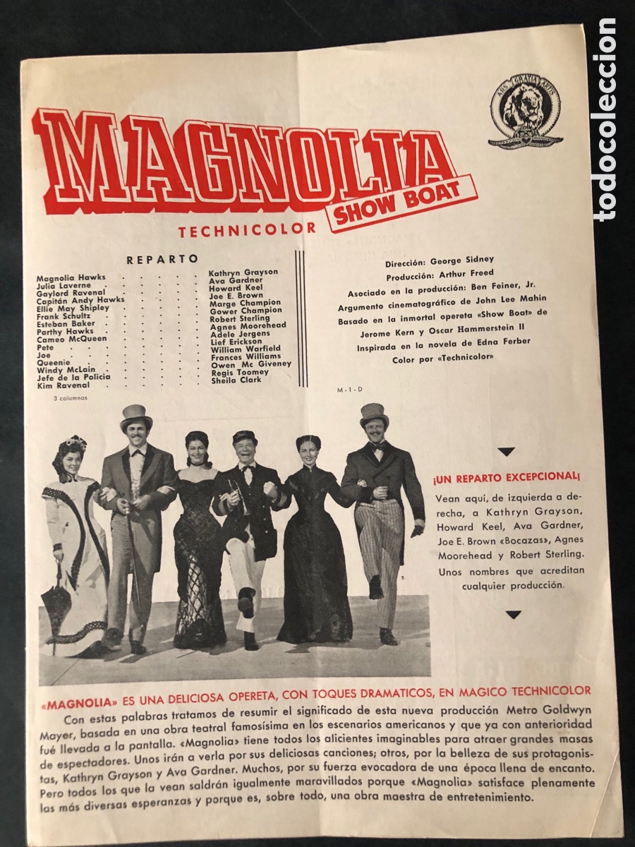 Cine: Guia MGM Magnolia show boat ava gardner Kathryn grayson 13