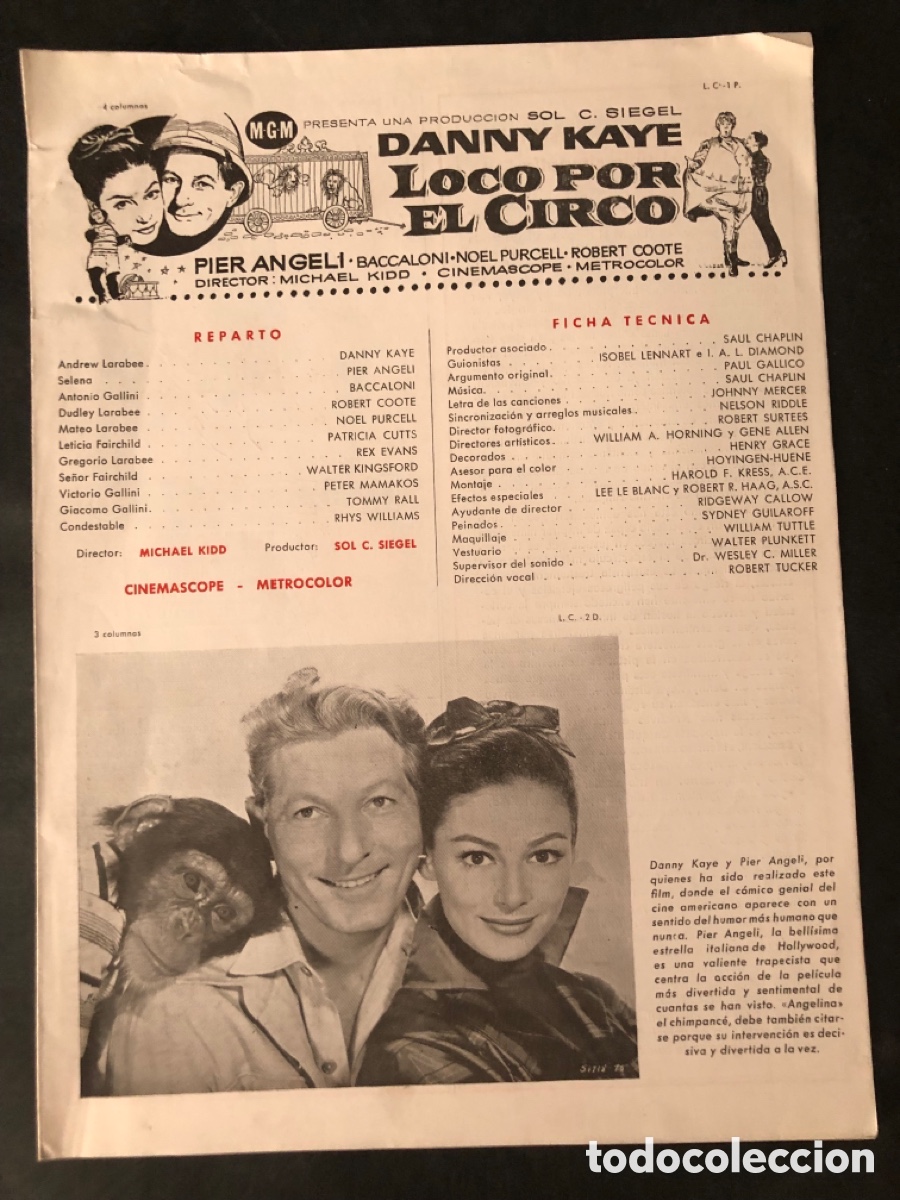 guia mgm loco por el circo pier angeli danny ka - Compra venta en  todocoleccion