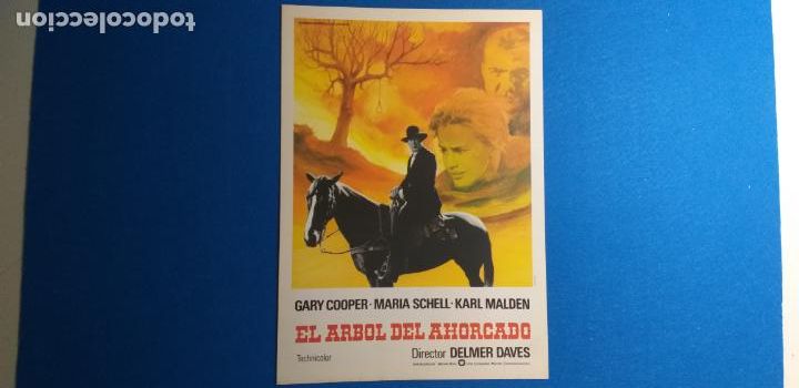 Cine: Guia publicitaria simple: El arbol del ahorcado. Western. Gary Cooper, George C. Scott, Karl Malden