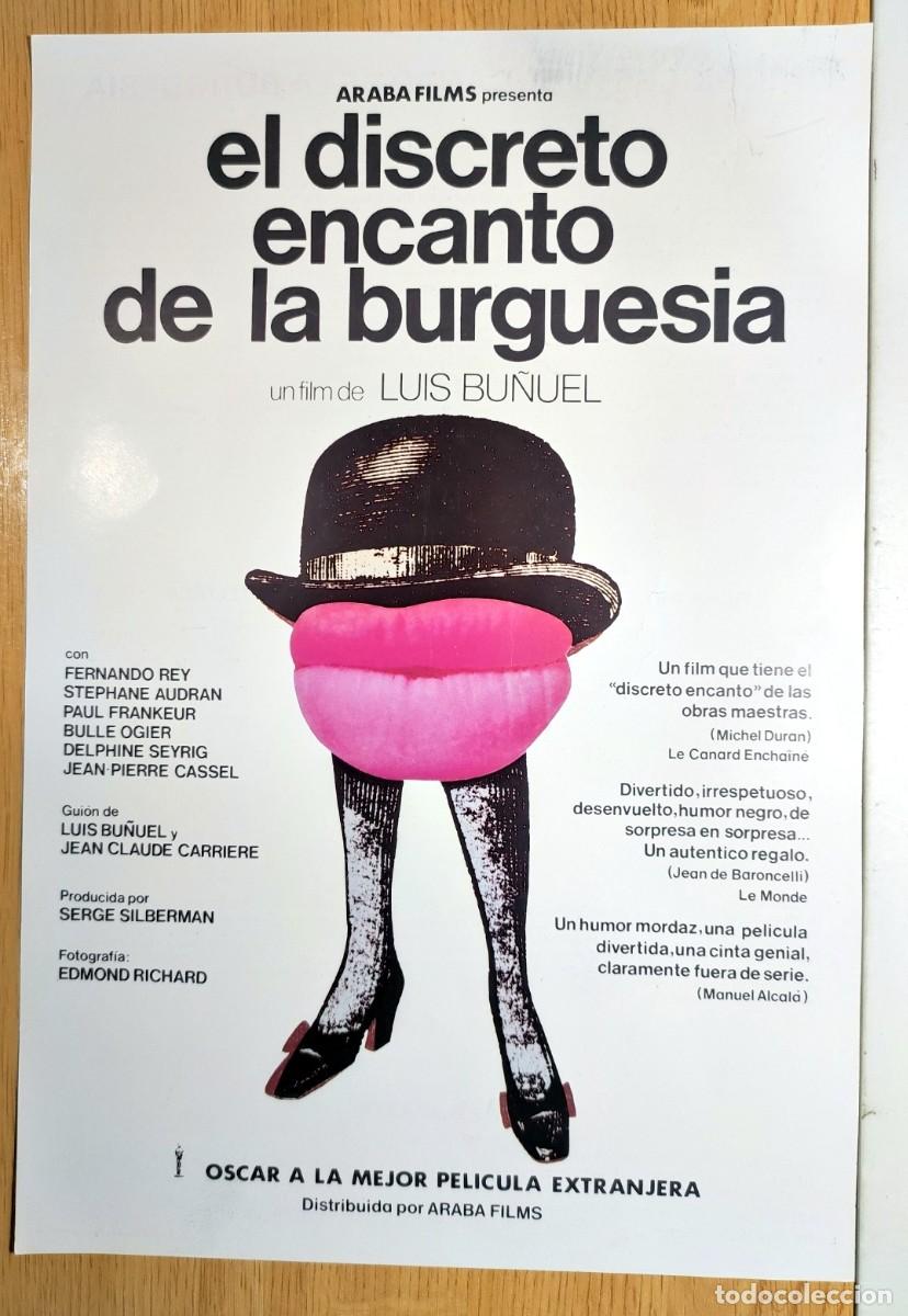 Cinema: GUIA CINE MANUAL EXHIBIDOR ORIGINAL PELICULA- EL DISCRETO ENCANTO DE LA BURGUESIA- LUIS BU&Ntilde;UEL 1982