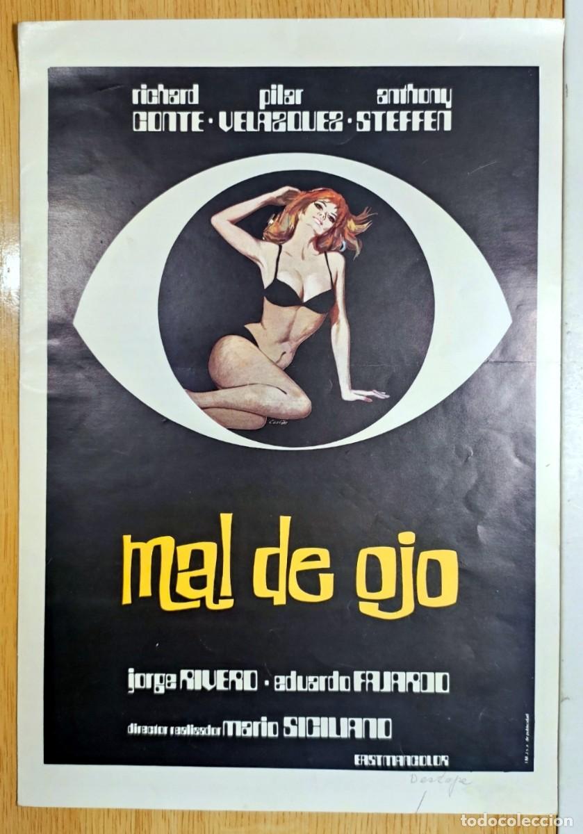 Cine: MAL DE OJO- RICHARD CONTE, PILAR VELAZQUEZ, ANTHONY STEFFEN- GUIA CINE ORIGINAL 1975