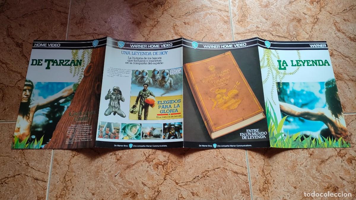 Kino: CUADRIPTICO CATALOGO WARNER, LANZAMIENTOS EN VIDEO - TARZAN, IMPACTO SUBITO, EASTWOOD