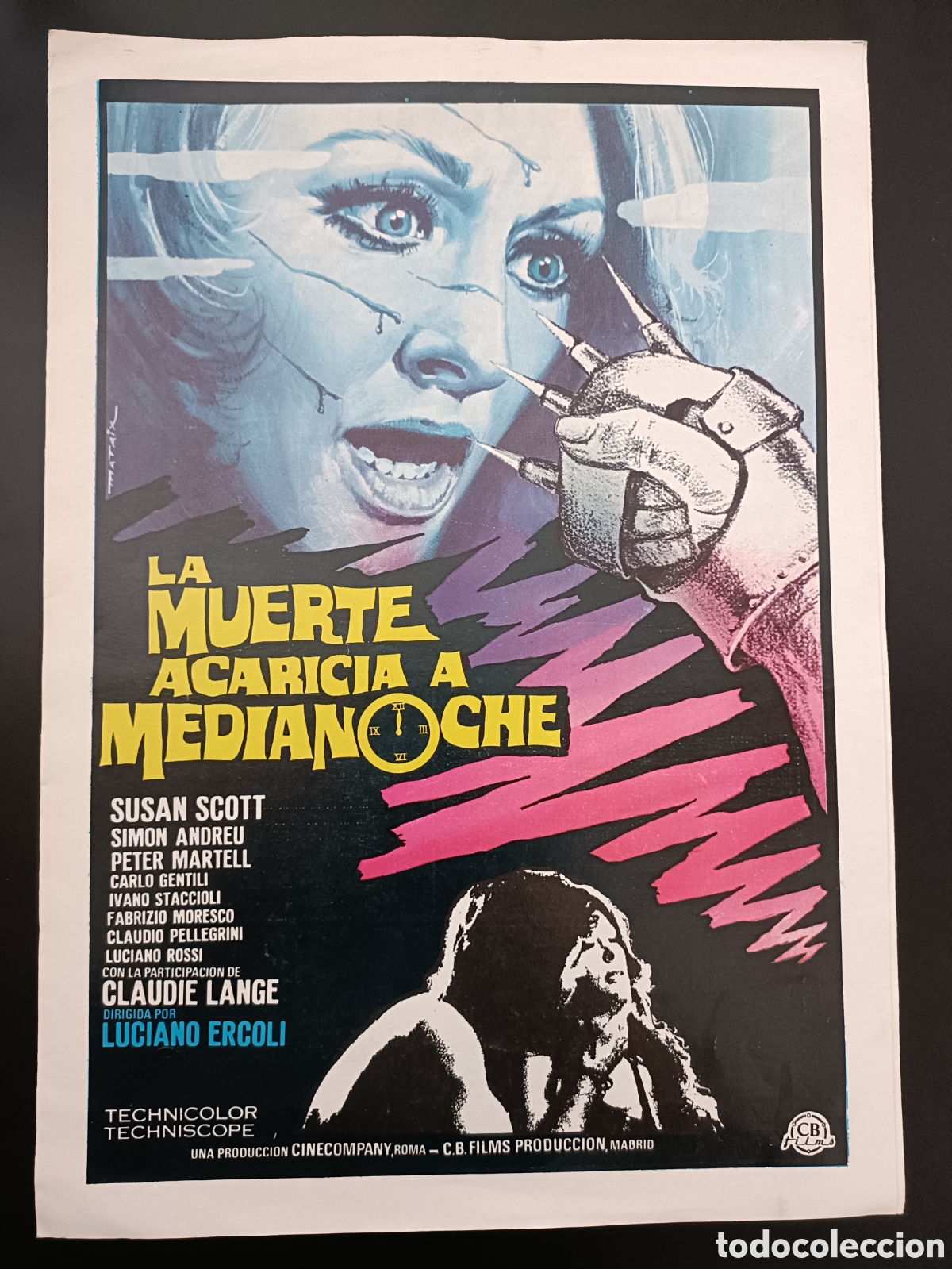 Cinema: LA NOCHE ACARICIA A MEDIANOCHE TERROR SUSAN SCOTT GUIA DE CINE ORIGINAL SS90