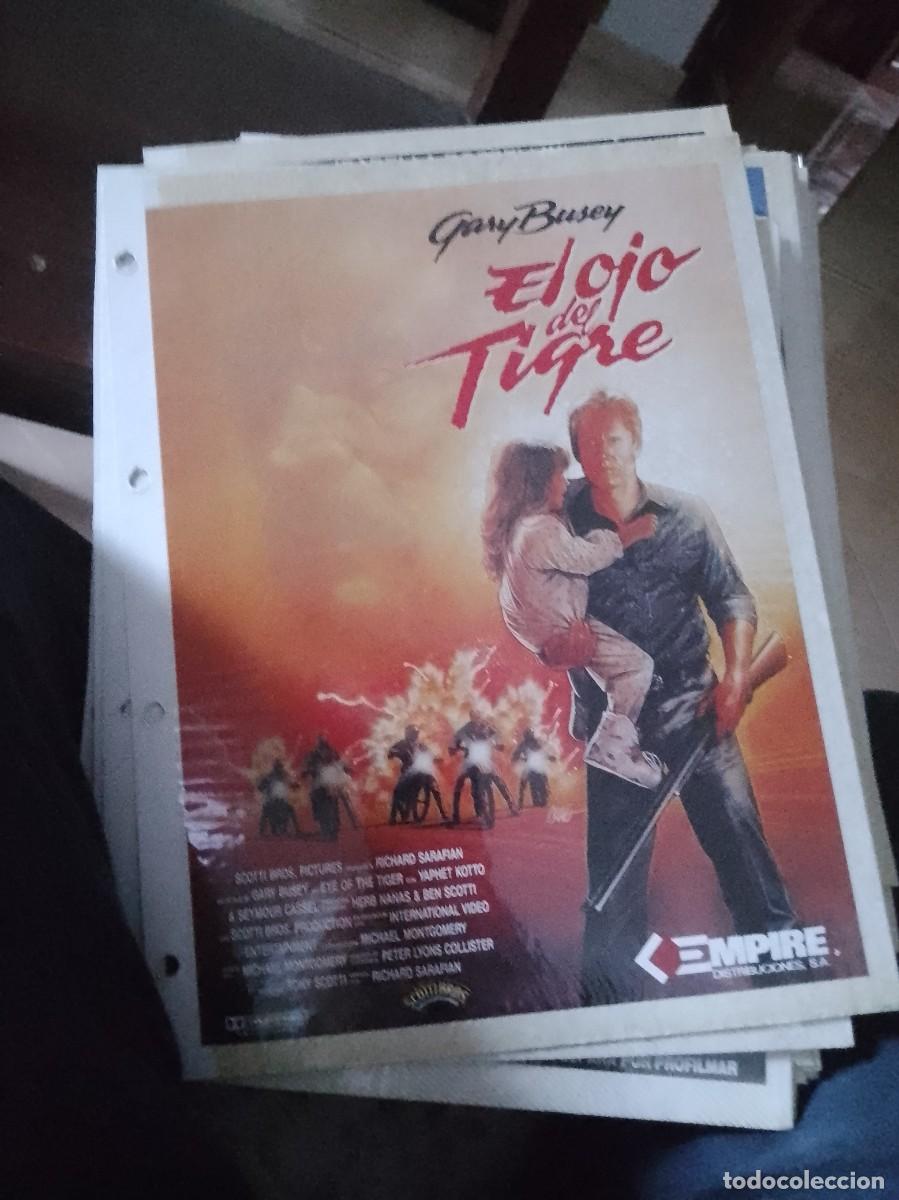 Kino: El ojo del tigre,Mini cartel de revista a&ntilde;os 80 90 est&aacute; pegado en carton