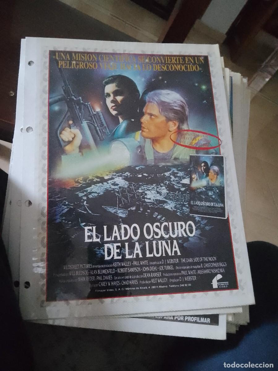Kino: El lado oscuro de la luna,Mini cartel de revista a&ntilde;os 80 90 est&aacute; pegado en carton