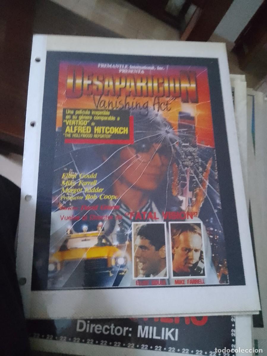 Kino: Desaparici&oacute;n,Mini cartel de revista a&ntilde;os 80 90 est&aacute; pegado en carton