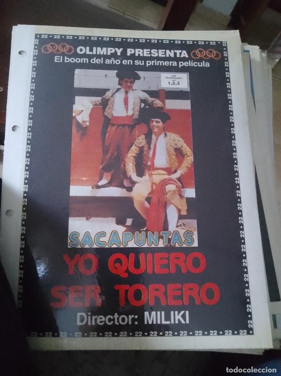 Kino: Yo quiero ser torero,Mini cartel de revista a&ntilde;os 80 90 est&aacute; pegado en carton