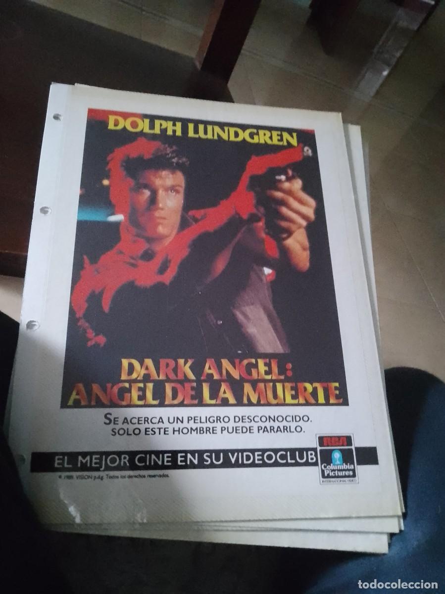 Cin&eacute;ma: Dark &aacute;ngel,Mini cartel de revista a&ntilde;os 80 90 est&aacute; pegado en carton