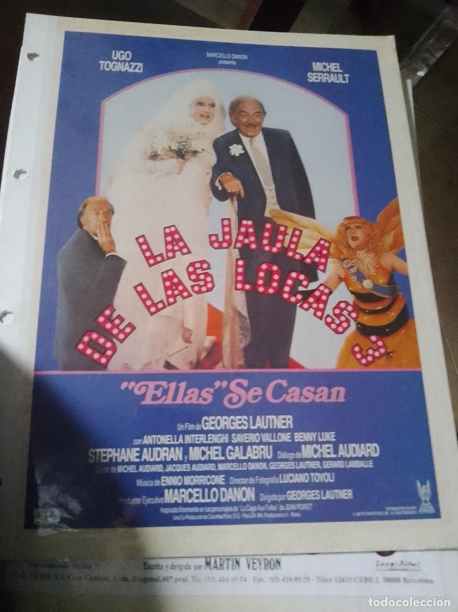 Cin&eacute;ma: La jaula de las locas 3,Mini cartel de revista a&ntilde;os 80 90 est&aacute; pegado en carton
