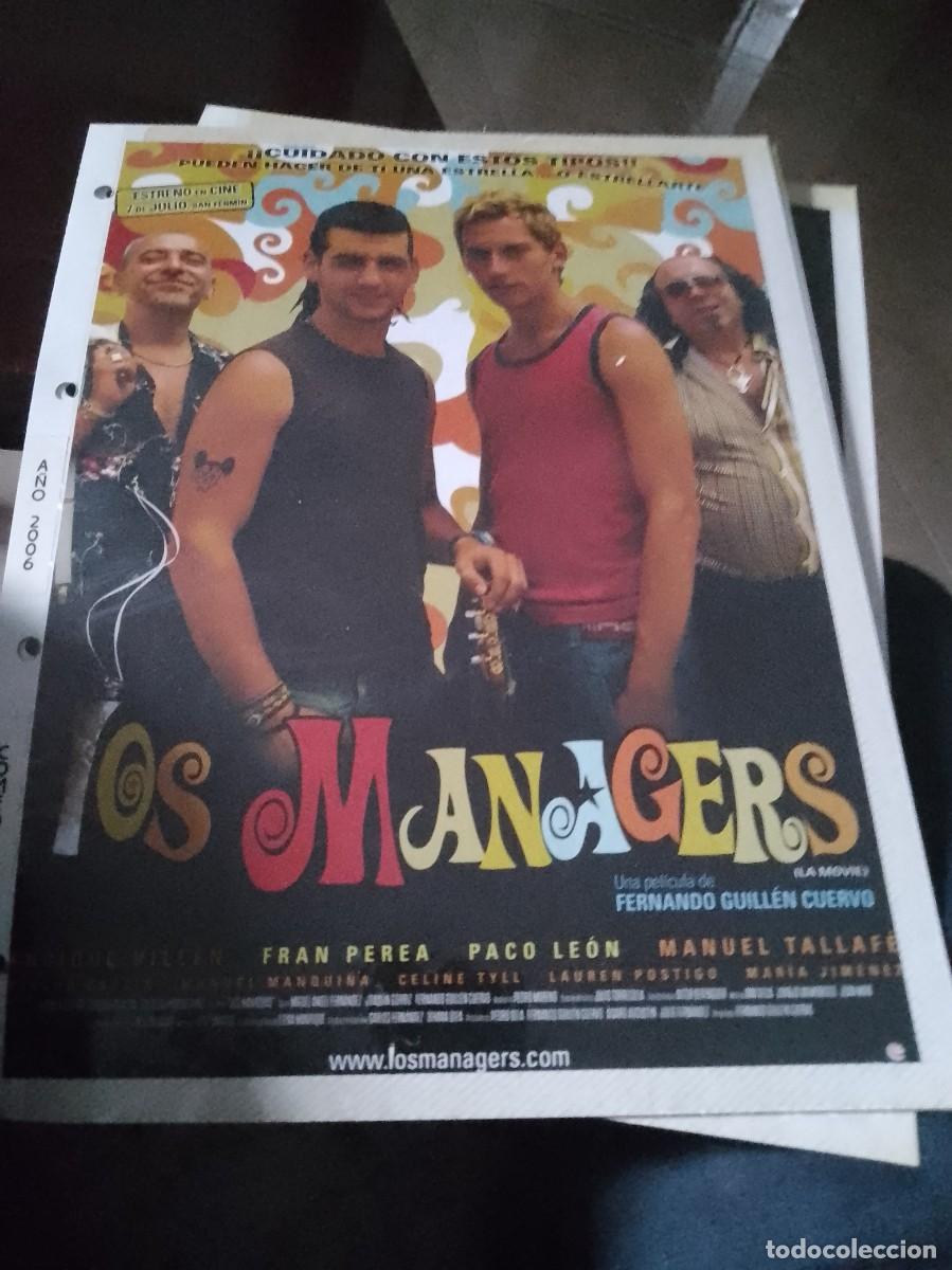 Cin&eacute;ma: Los m&aacute;nagers,Mini cartel de revista a&ntilde;os 80 90 est&aacute; pegado en carton