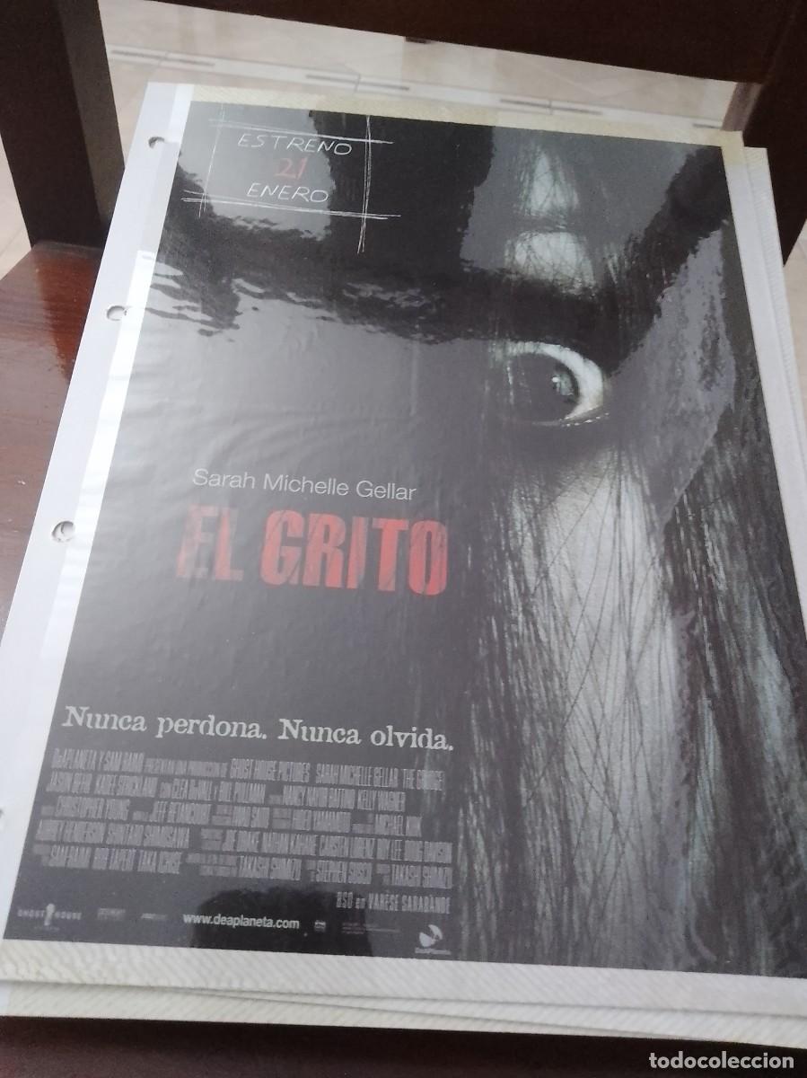 Cinema: El grito,Mini cartel de revista a&ntilde;os 80 90 est&aacute; pegado en carton