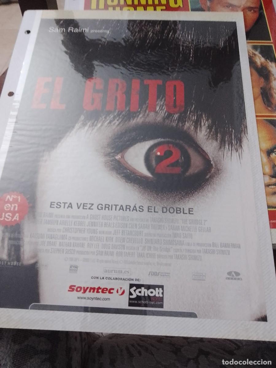 Cinema: El grito 2,Mini cartel de revista a&ntilde;os 80 90 est&aacute; pegado en carton