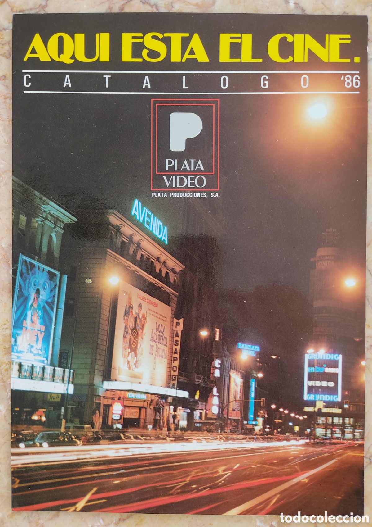 Cinema: guia catalogo plata video aqui esta el cine a&ntilde;o 86