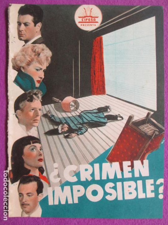 Cine: GUIA PUBLICITARIA CINE &iquest;CRIMEN IMPOSIBLE? JOSE SUAREZ NANI FERNANDEZ CIFESA G1907