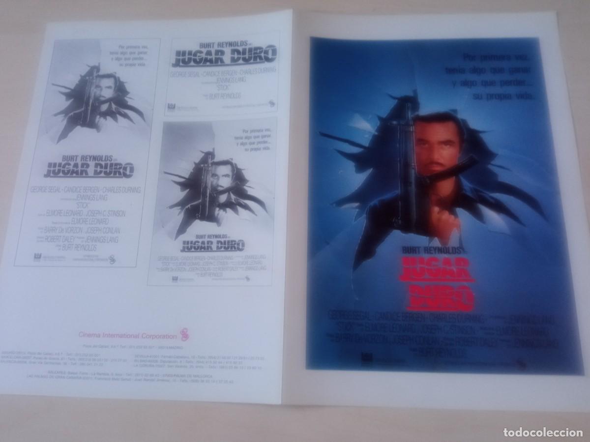 Cinema: JUGAR DURO (GUIA CINE ORIGINAL DOBLE) BURT REYNOLDS, GEORGE SEGAL (PEDIDO MINIMO 5 EUROS)