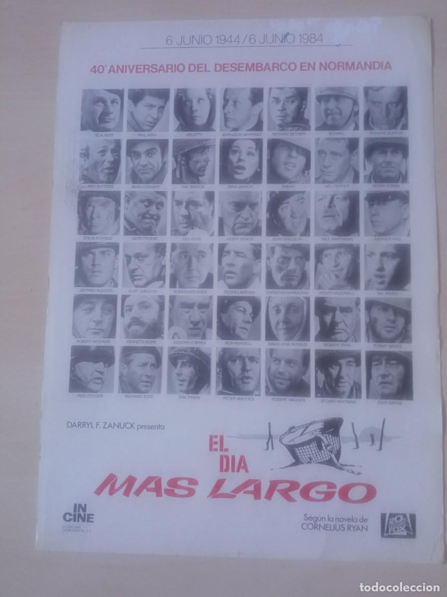 Cine: EL DIA MAS LARGO (GUIA CINE ORIGINAL SIMPLE) JOHN WAYNE (PEDIDO MINIMO 5 EUROS)