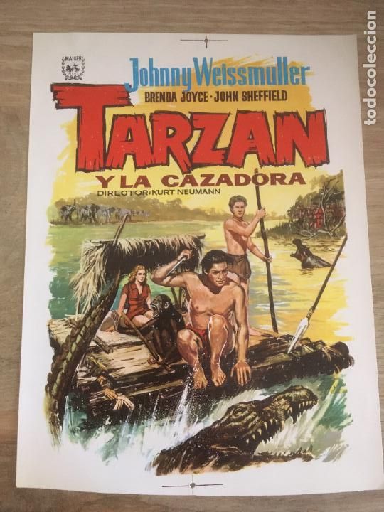 Cin&eacute;ma: tarzan y la cazadora huntress johnny weissmuller prueba imprenta original reposicion 1971