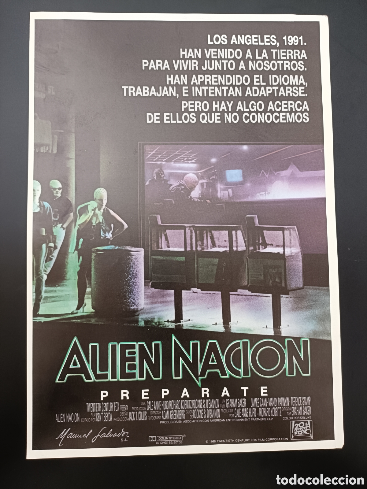 Cine: ALIEN NACION GUIA DE CINE ORIGINAL SS93