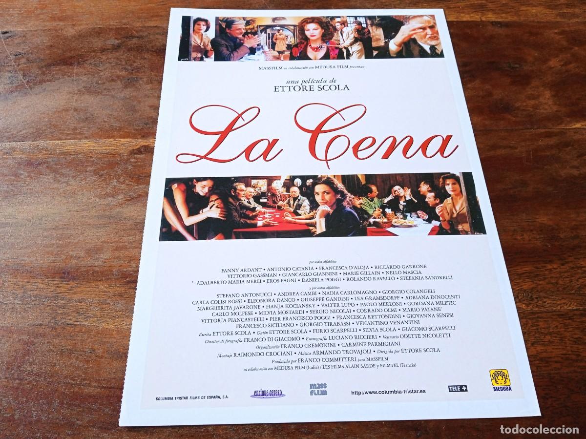 Cine: La cena - Fanny Ardant, Stefania Sandrelli, Vittorio Gassman - Guia original Columbia 1998