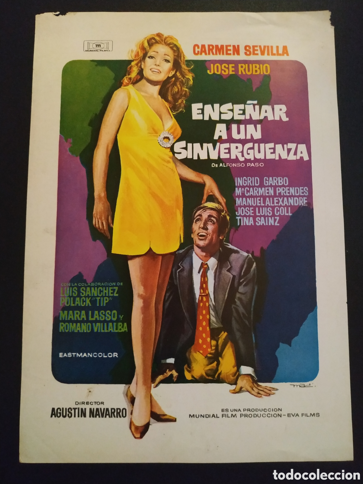 Cine: ENSE&Ntilde;AR A UN SINVERGUENZA - CARMEN SEVILLA - 1 PAG - GUIA DE CINE ORIGINAL J30