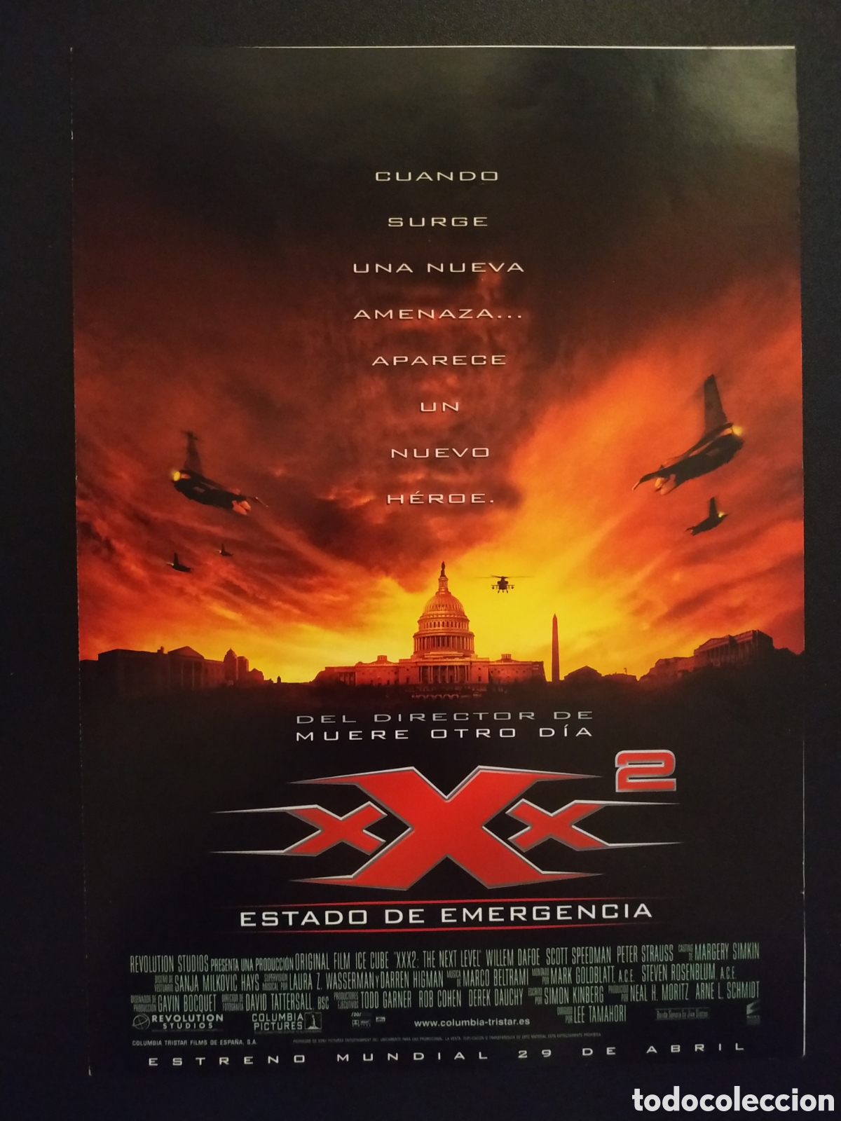 Cine: XXX 2 ESTADO DE EMERGENCIA - SAMUEL L. JACKSON Y MICHAEL ROOF - 2 PAG - GUIA DE CINE ORIGINAL J30