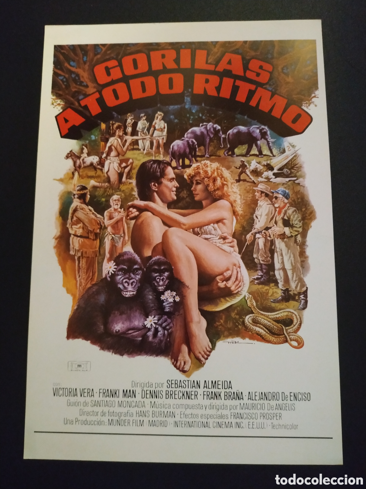 Cine: GORILAS A TODO RITMO - VICTORIA VERA Y FRANKI MAN -1 PAG- GUIA DE CINE ORIGINAL J31