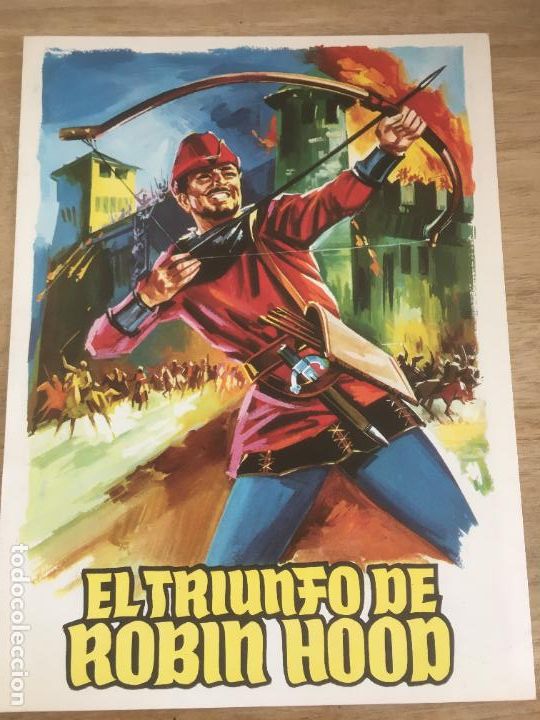Cine: el triunfo de robin hood guia publicitaria original estreno