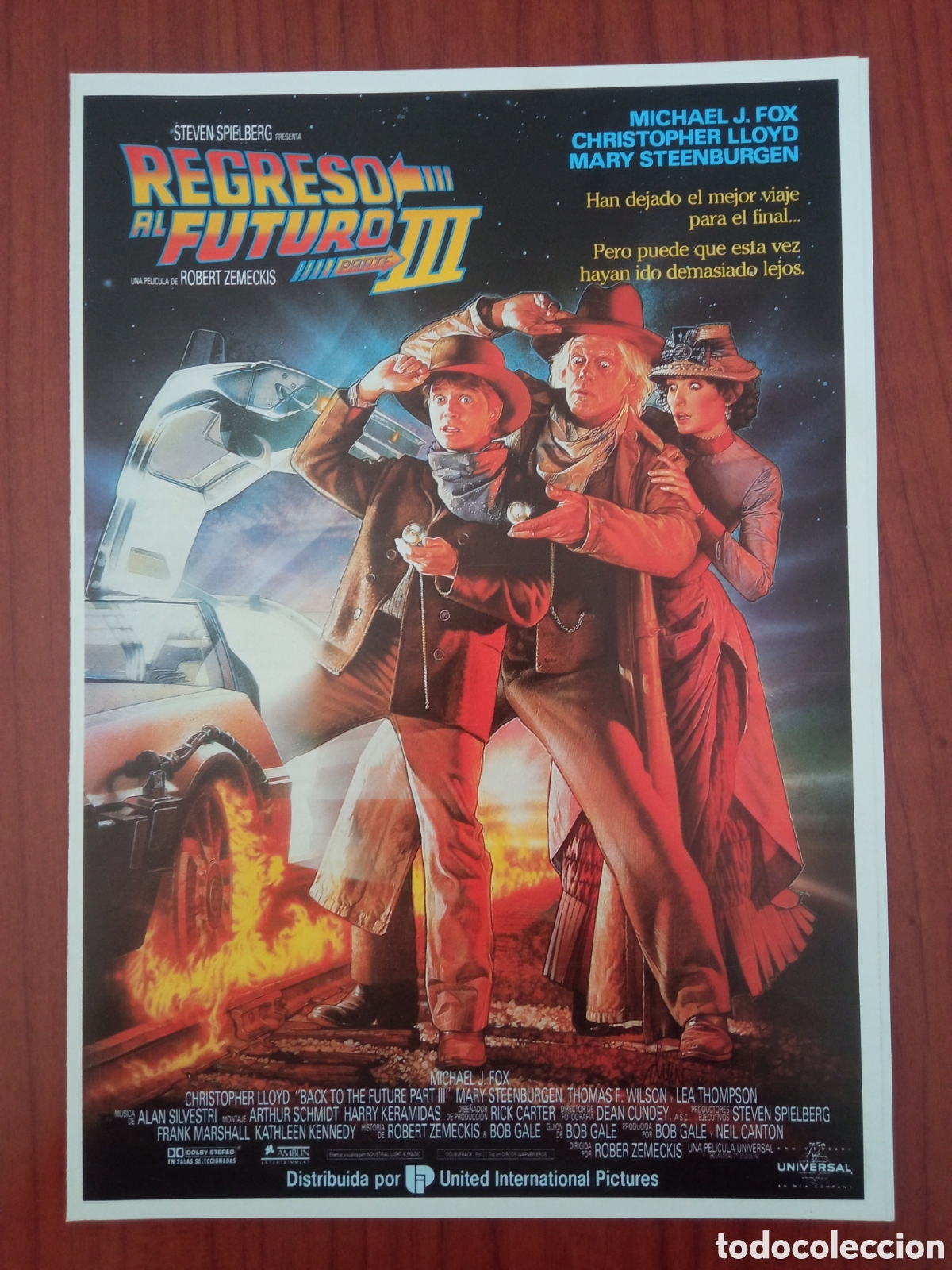 Cine: GUIA PUBLICITARIA ORIGINAL REGRESO AL FUTURO 3 STEVEN SPIELBERG