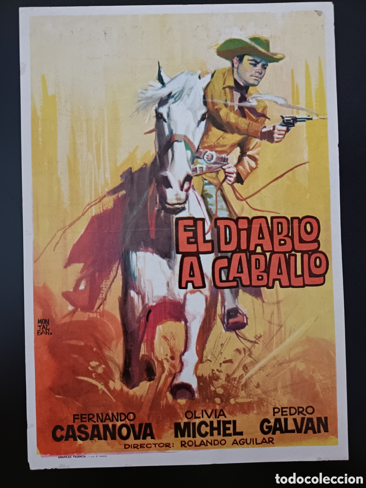 Cine: EL DIARIO A CABALLO FERNANDO CASANOVA OLIVIA MICHES PEDRO GALVAN GUIA DE CINE ORIGINAL J41