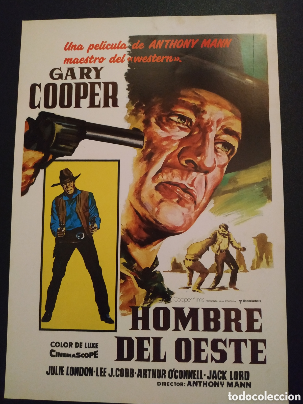 Cine: HOMBRE DEL OESTE - GARY COOPER CON JULIE LONDON Y LEE J COBB - GUIA DE CINE ORIGINAL J42