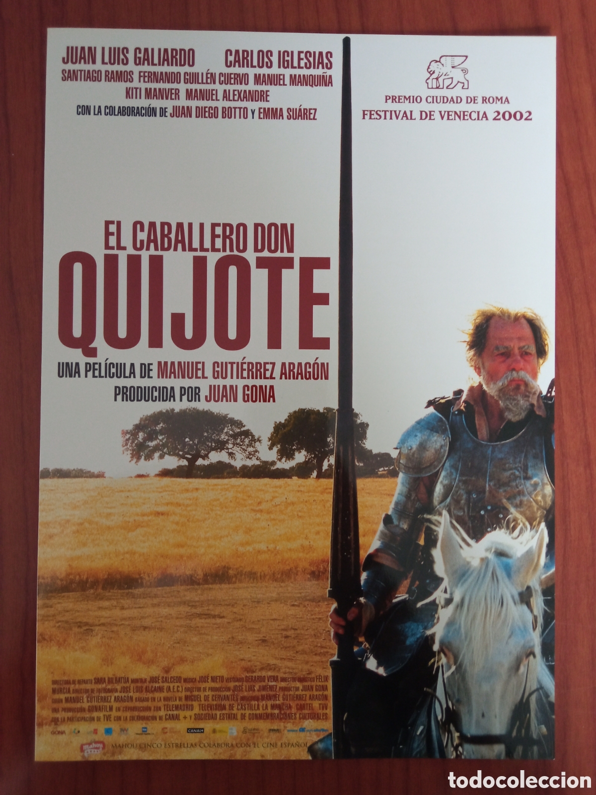 Cine: GUIA PUBLICITARIA ORIGINAL EL CABALLERO DON QUIJOTE