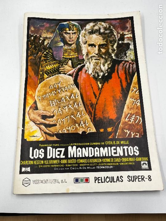 Cine: GU&Iacute;A PUBLICITARIA DE LA PEL&Iacute;CULA LOS DIEZ MANDAMIENTOS, CHARLTON HESTON