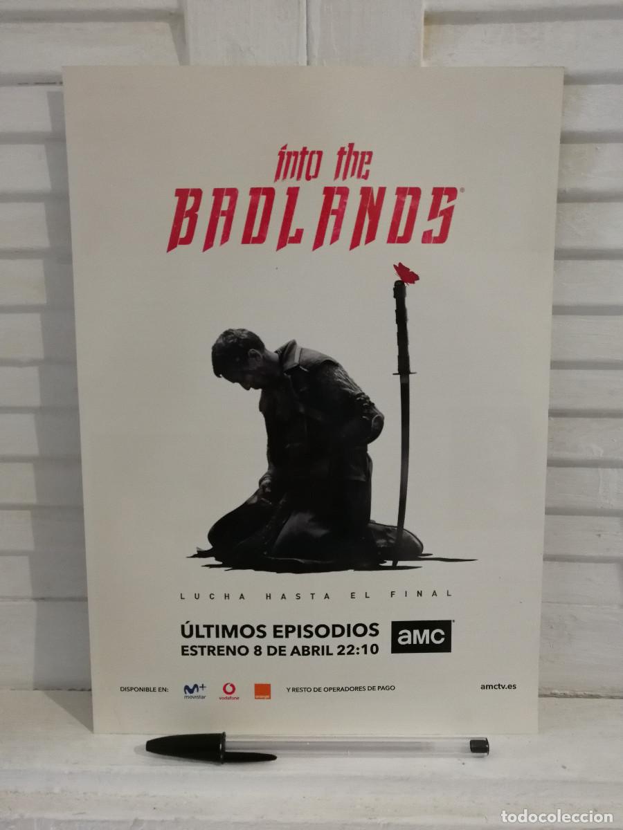 Cine: ANUNCIO ACARTONADO -A4- INTO THE BADLANDS - SERIE TV - PUBLICIDAD LAMINA - CIENCIA FICCION - GORE