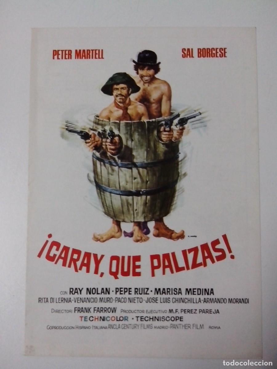 Cinema: GUIA PUBLICITARIA DE CINE CARAY QUE PALIZAS - RAY NOLAN - PEPE RUIZ
