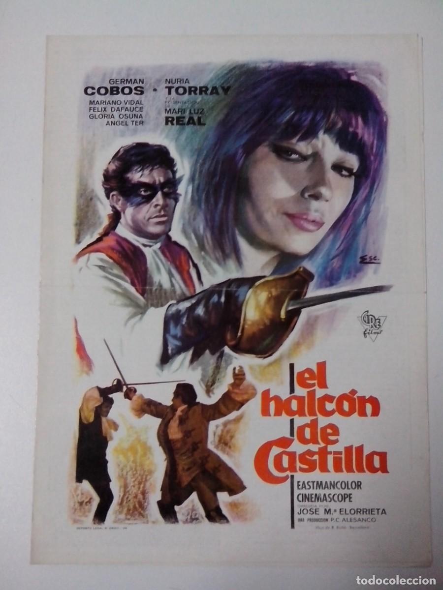 Cinema: GUIA PUBLICITARIA DE CINE EL HALCON DE CASTILLA - GERMAN COBOS - NURIA TORRAY