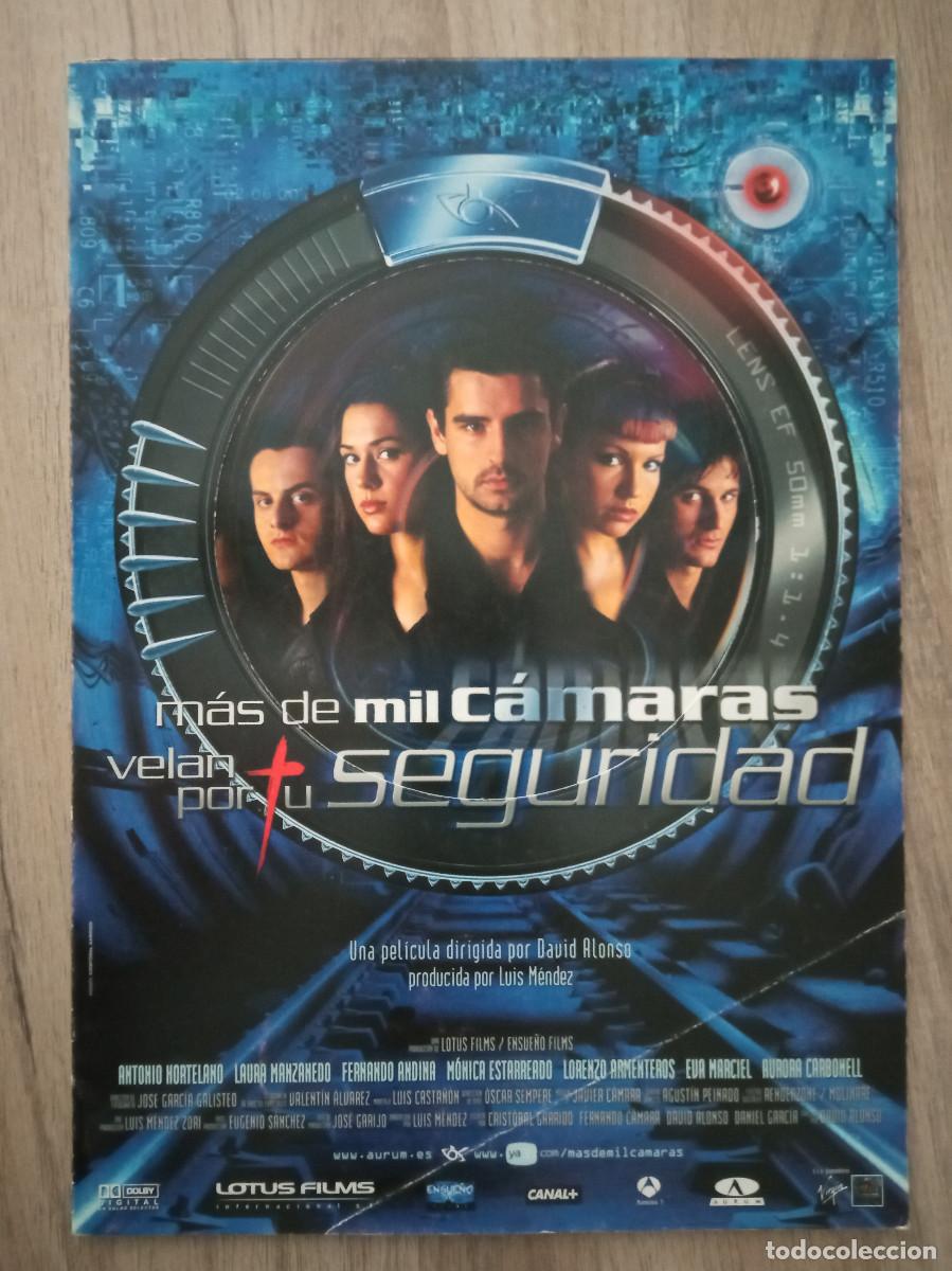 Cinema: GU&Iacute;A PUBLICITARIA DE LA PEL&Iacute;CULA MAS DE MIL C&Aacute;MARAS VELAN POR TU SEGURIDAD, TROQUELADO, 3 HOJAS