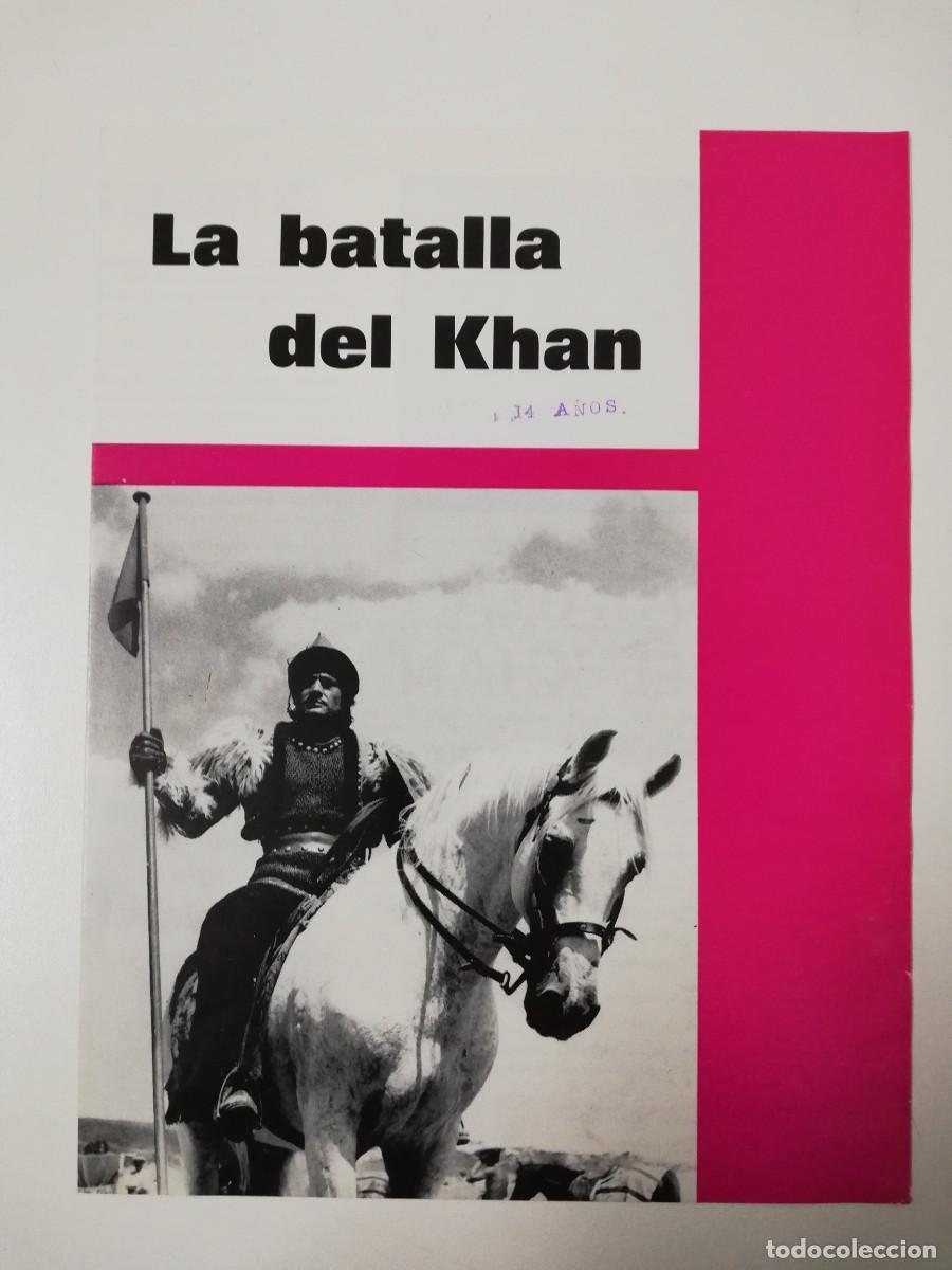 Cinema: GUIA PUBLICITARIA DE CINE LA BATALLA DEL KHAN - CHARLES ARKIN - FRED HAKAN