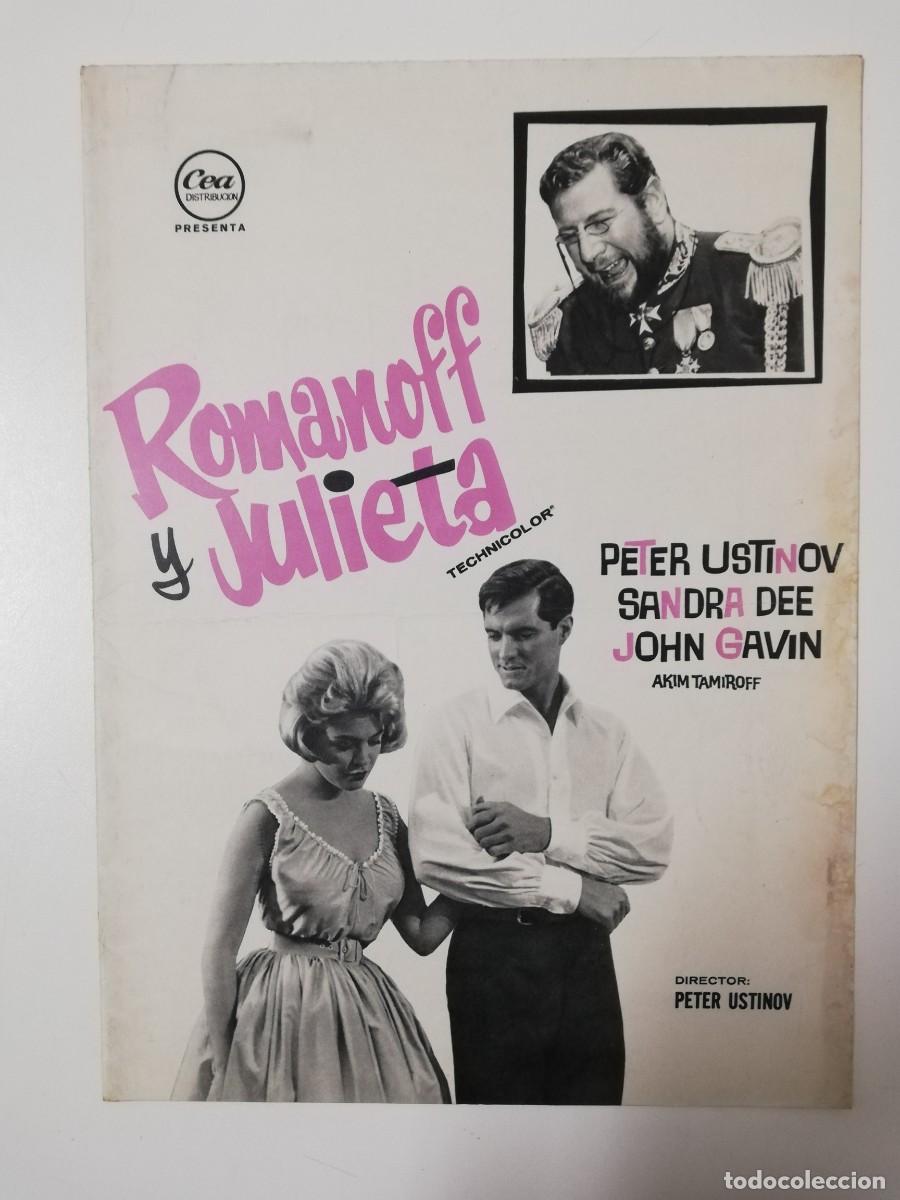 Cinema: GUIA PUBLICITARIA DE CINE ROMANOFF Y JULIETA - PETER USTINOV - SANDRA DEE