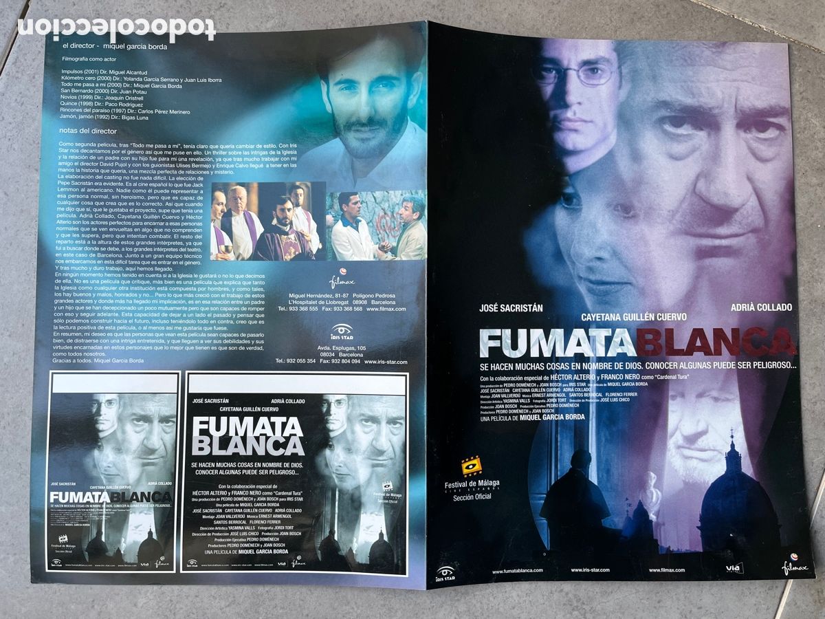Cinema: Gu&iacute;a pel&iacute;cula Fumata blanca con Jos&eacute; Sacrist&aacute;n, Cayetana Guill&eacute;n Cuervo, Franco Nero, H&eacute;ctor Alterio