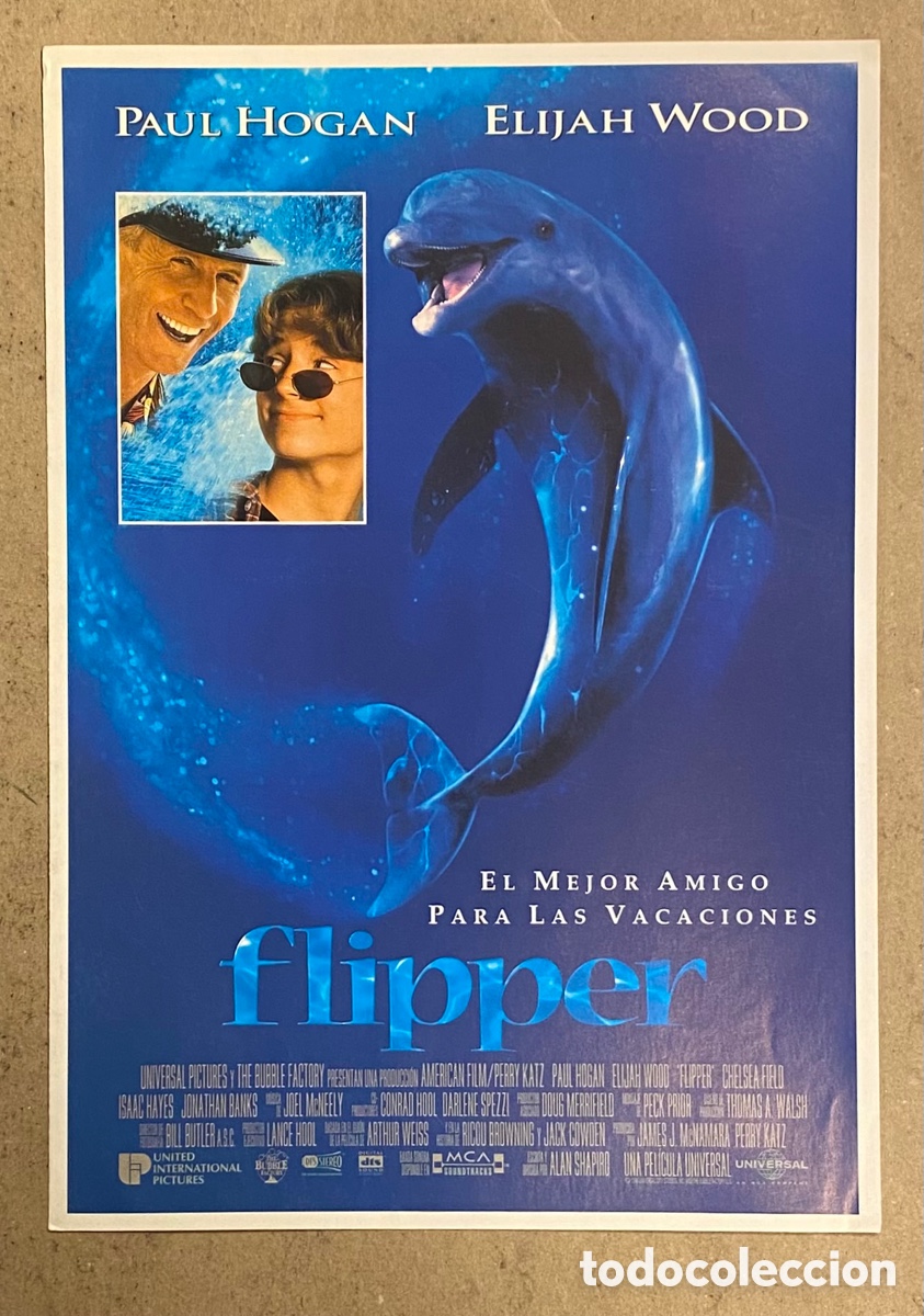Cinema: FLIPPER. GUIA PROMOCIONAL DE LA PEL&Iacute;CULA. PAUL HOGAN, ELIJAH WOOD,..