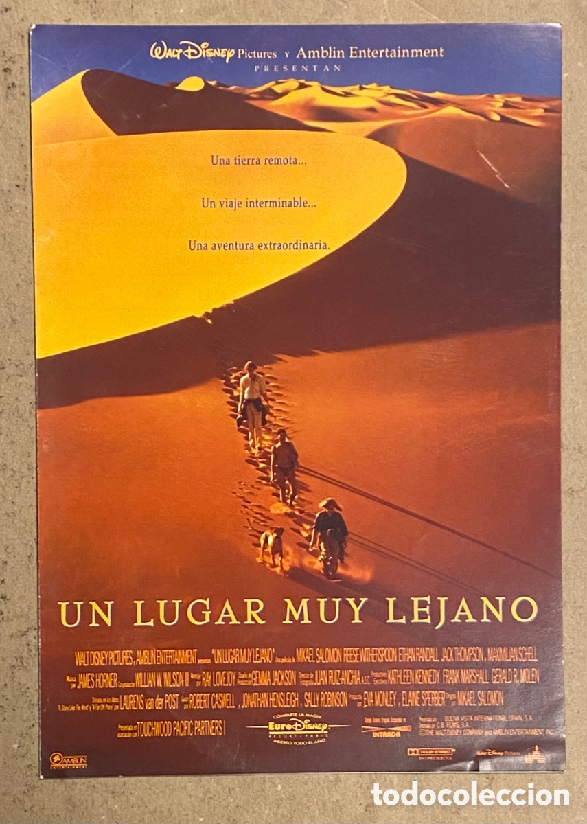 Cin&eacute;ma: UN LUGAR MUY LEJANO. GUIA PROMOCIONAL DE LA PEL&Iacute;CULA. WALT DISNEY.