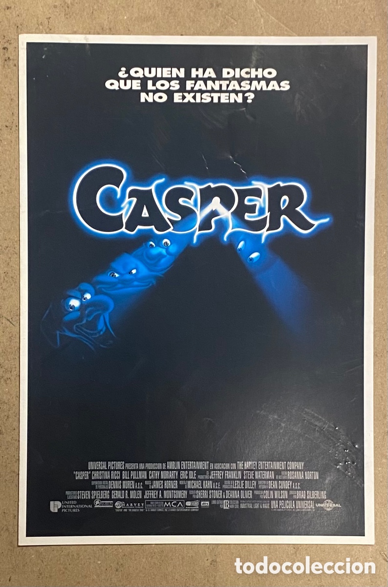 Cinema: CASPER. GUIA PROMOCIONAL DE LA PEL&Iacute;CULA. CHRISTINA RICCI, BILL PULLMAN,..