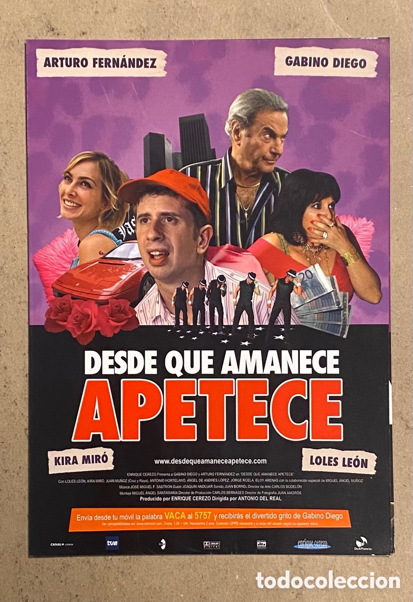Kino: DESDE QUE AMANECE APETECE. GUIA PROMOCIONAL DE LA PEL&Iacute;CULA. KIRA MIR&Oacute;, LOLES LE&Oacute;N,..