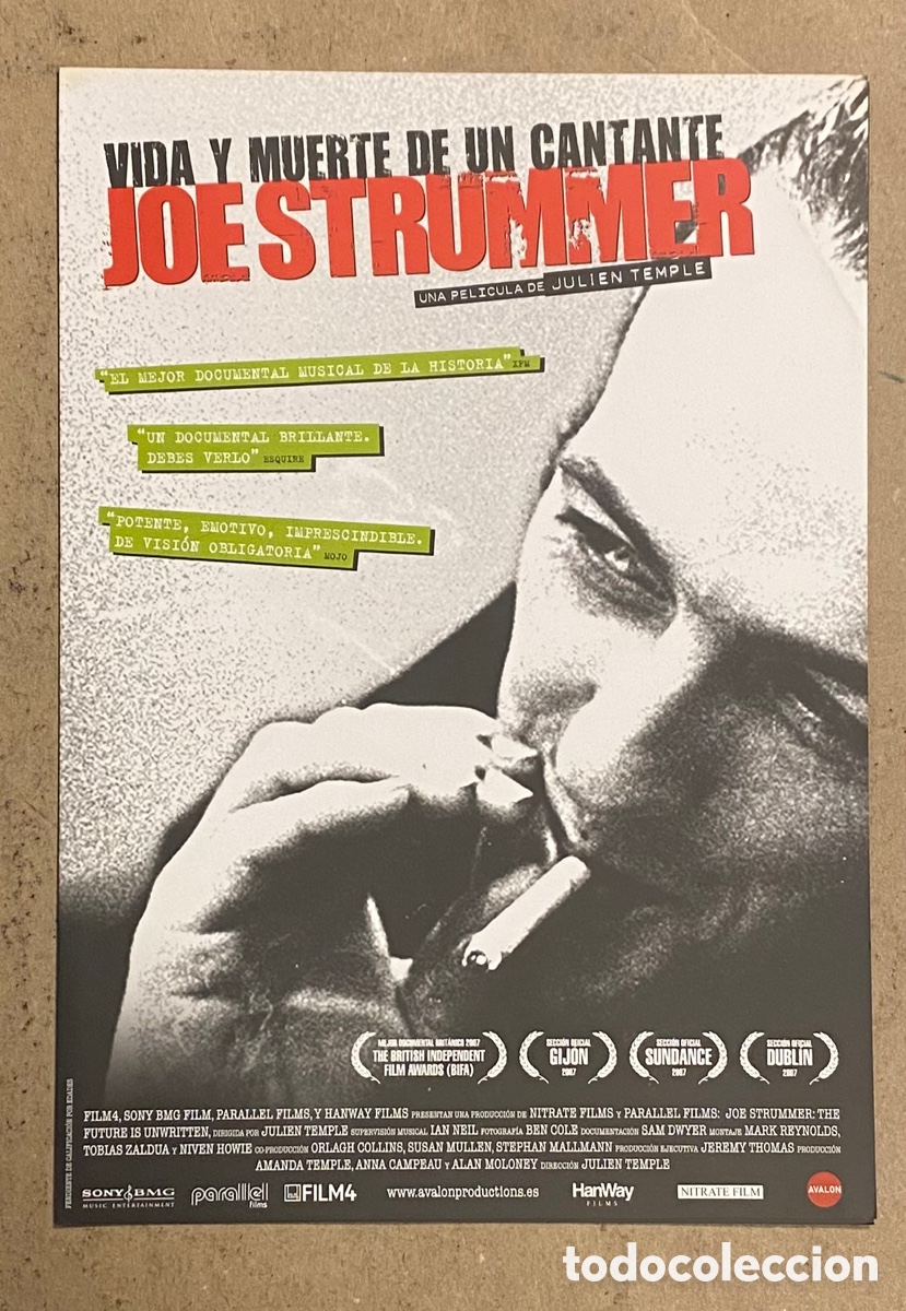 Cine: JOE STRUMMER, VIDA Y MUERTE DE UN CANTANTE. GU&Iacute;A PUBLICITARIA DE LA PEL&Iacute;CULA.