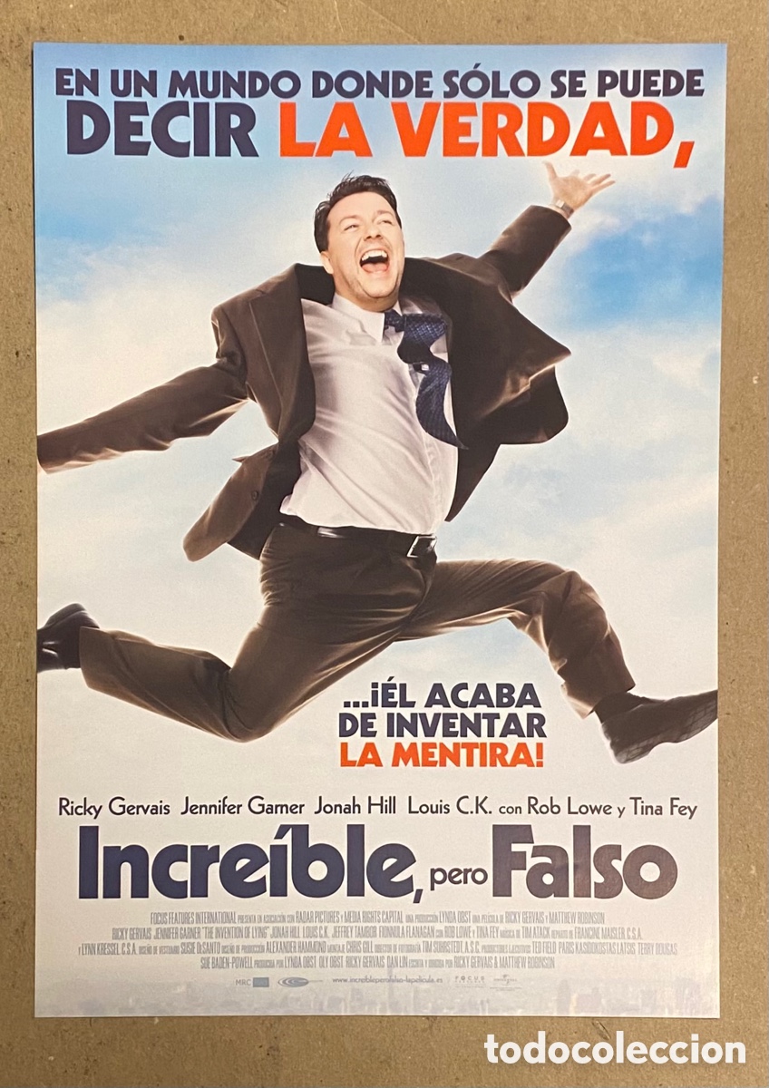 Cinema: INCRE&Iacute;BLE, PERO FALSO.. GU&Iacute;A PROMOCIONAL DE LA PEL&Iacute;CULA. RICKY GERVAIS, JONAH HILL,&hellip;