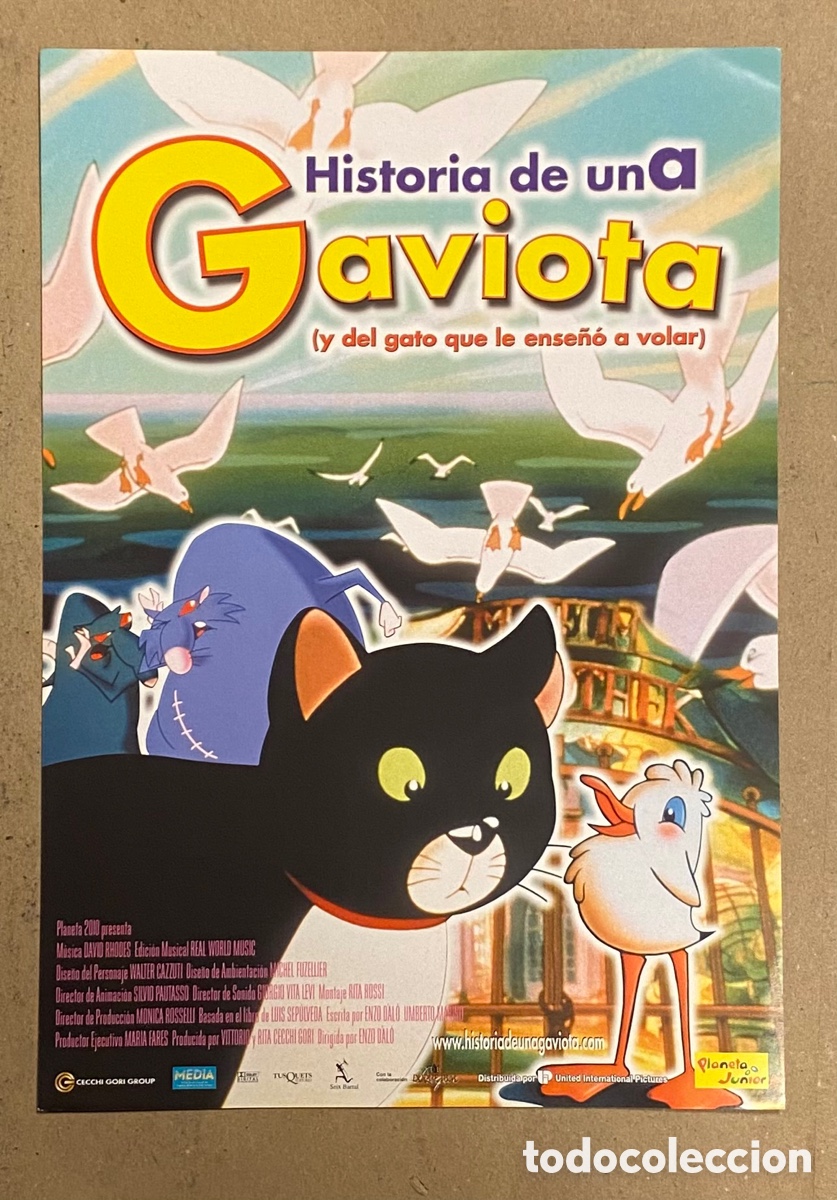Cinema: HISTORIA DE UNA GAVIOTA (Y DEL GATI QUE LE EMSE&Ntilde;&Oacute; A VOLAR). GU&Iacute;A PROMOCIONAL DE LA PEL&Iacute;CULA.