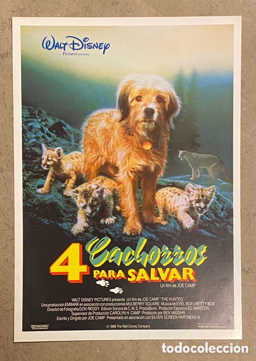 Kino: 4 CACHORROS PARA SALVAR. GU&Iacute;A PROMOCIONAL DE LA PEL&Iacute;CULA. WALT DISNEY.