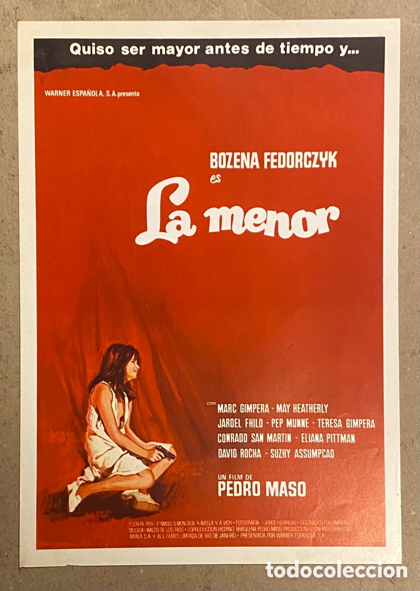 Kino: LA MENOR. GU&Iacute;A PROMOCIONAL DE LA PEL&Iacute;CULA. PEDRO MASO, BOZENA FEDORCZYK,