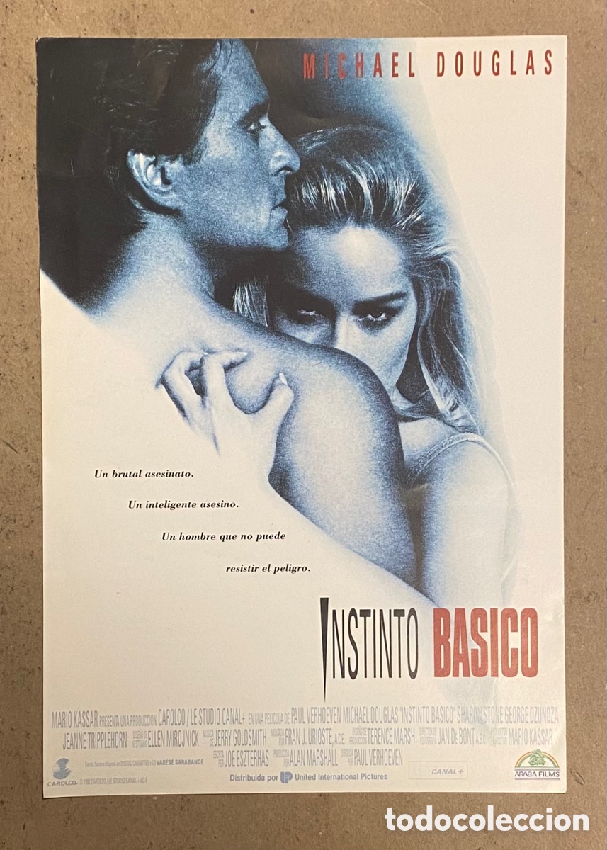 instinto básico. guía promocional de la películ - Compra venta en  todocoleccion