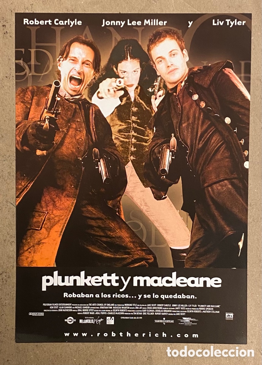Cin&eacute;ma: PUNKLETR Y MACLEANE. GU&Iacute;A PROMOCIONAL DE LA PEL&Iacute;CULA. ROBERT CARLYLE, LIV TYLER.